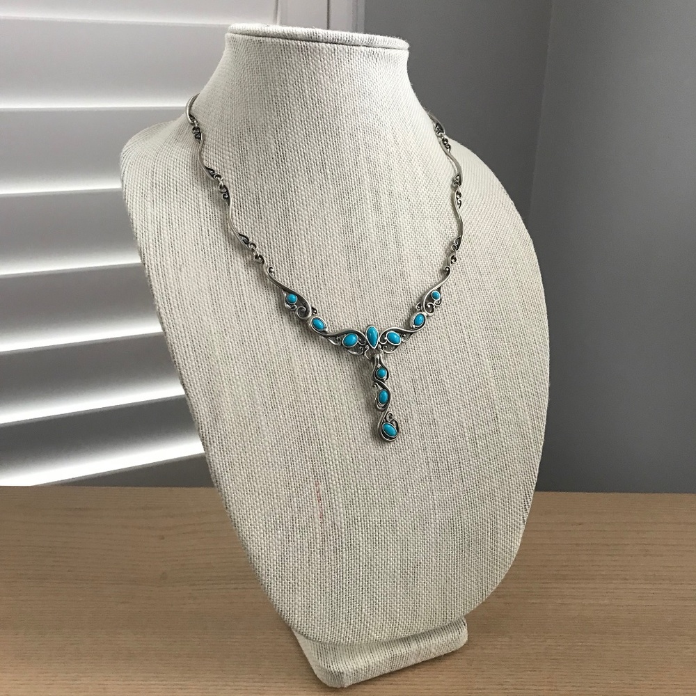 Sleeping Beauty Turquoise Statement Necklace